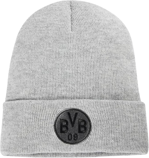 BVB Logo Beanie Hellgrau