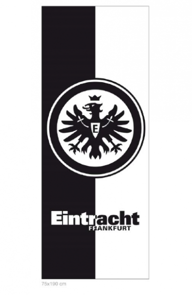 Eintracht Frankfurt Badetuch schwarz/weiß