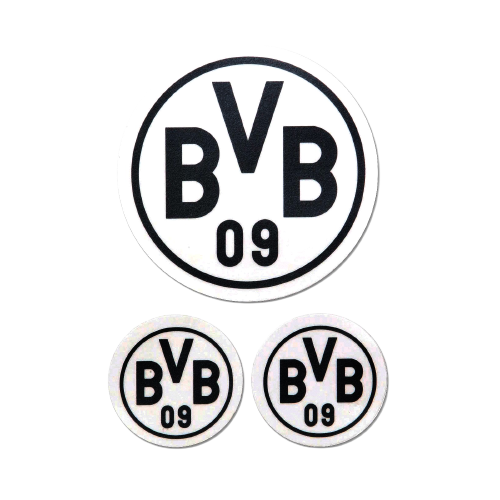 BVB AUFKLEBER (SCHWARZ, 3ER-SET)