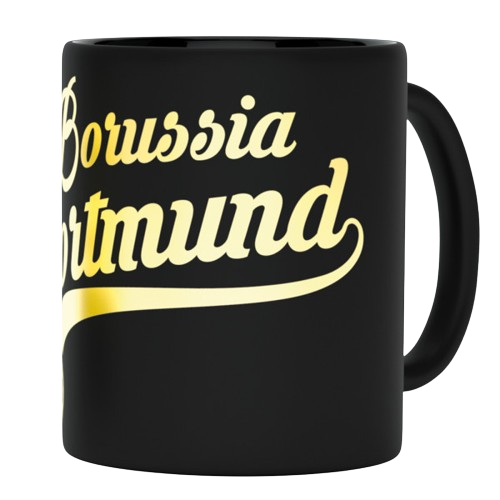 BVB TASSE MIT METALLIC SCHRIFTZUG