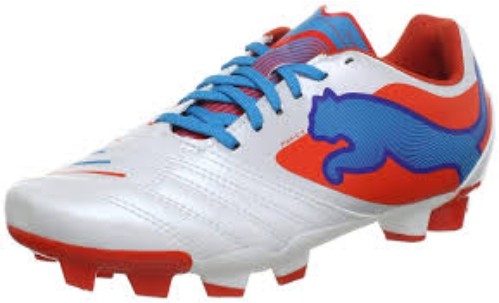 puma Powercat 4 FG Jr white -orange-blue